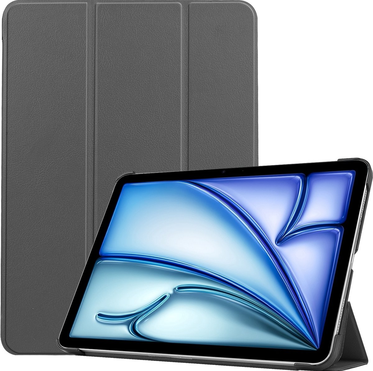 Mobigear Tablethoes geschikt voor Apple iPad Air 11 Inch (2026) Hoes | Mobigear Tri-Fold Bookcase - Grijs