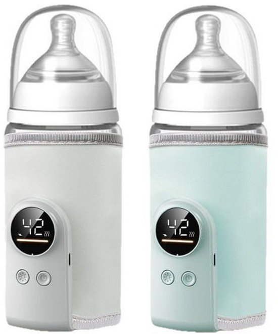 Draagbare flessenwarmer met AI-gestuurde, nauwkeurige temperatuurregeling voor snelle verwarming, zodat u altijd en overal comfortabel kunt voeden. Instelbare capaciteit voor het verwarmen van melk zonder water (wit). — afbeelding 5