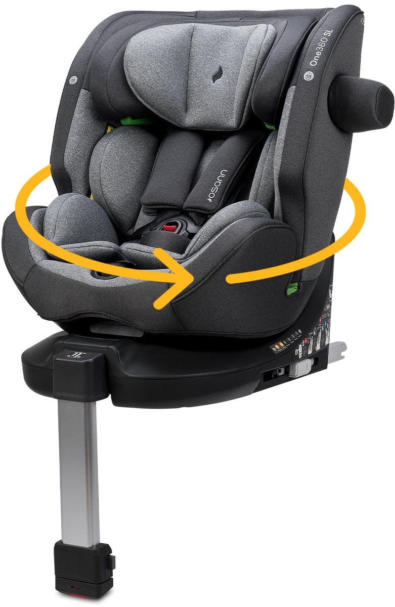 OSANN- Baby/kinderautostoeltje One360 SL i-Size - 40-150 cm - Van 0 tot 12 jaar - Groep 1/2/3 - Grijs