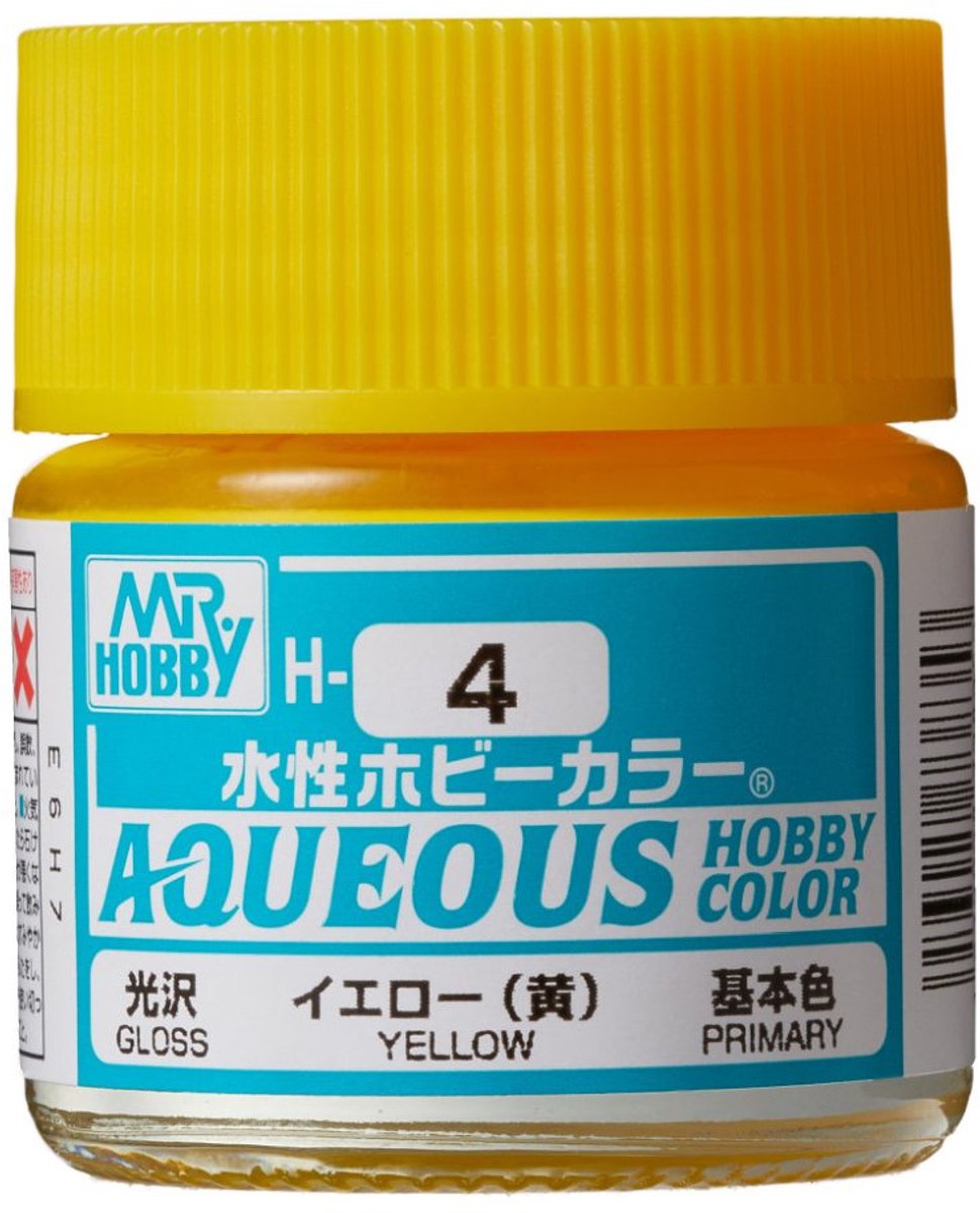 Gunze H-004 - Yellow Glanzend - Mr. Hobby Aqueous Modelbouwverf 10ml