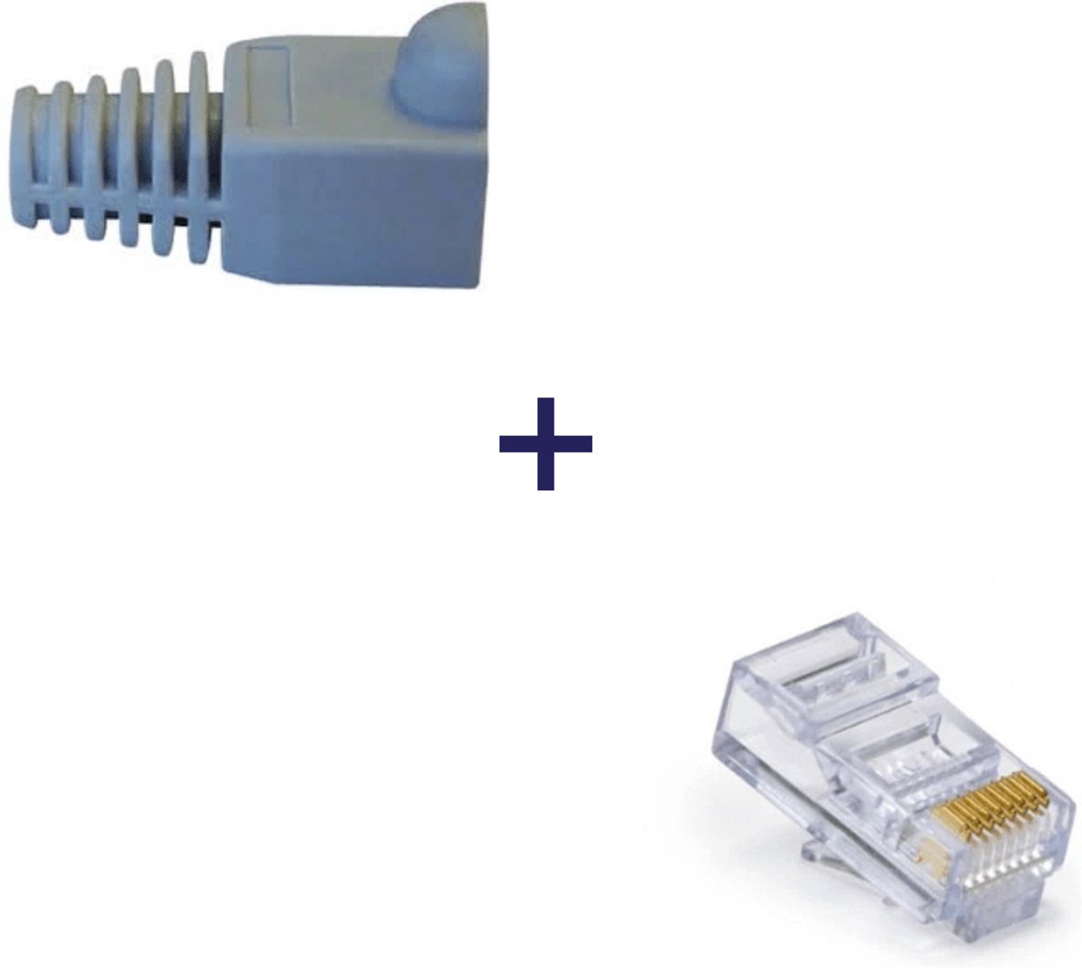 Klemko RJ45-EZ-C6 Cat6 Connector - RJ45 Tule MOTURJ45GS5.5 - Set van 10