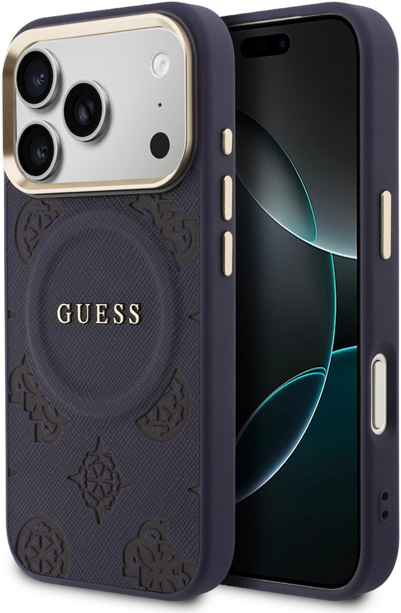 Guess Telefoonhoesje voor iPhone 17 Pro - MagSafe geschikt - Blauw