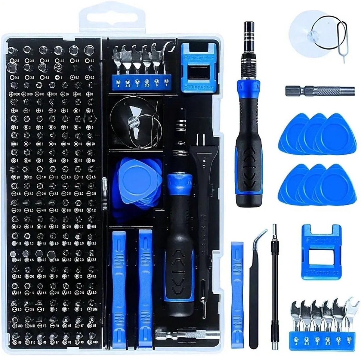 160 delige Precisie Schroevendraaierset Magnetisch - Universeel - Gereedschapset- Schroevendraaiers - bitset - Mini schroevendraaier voor horloge en brillen