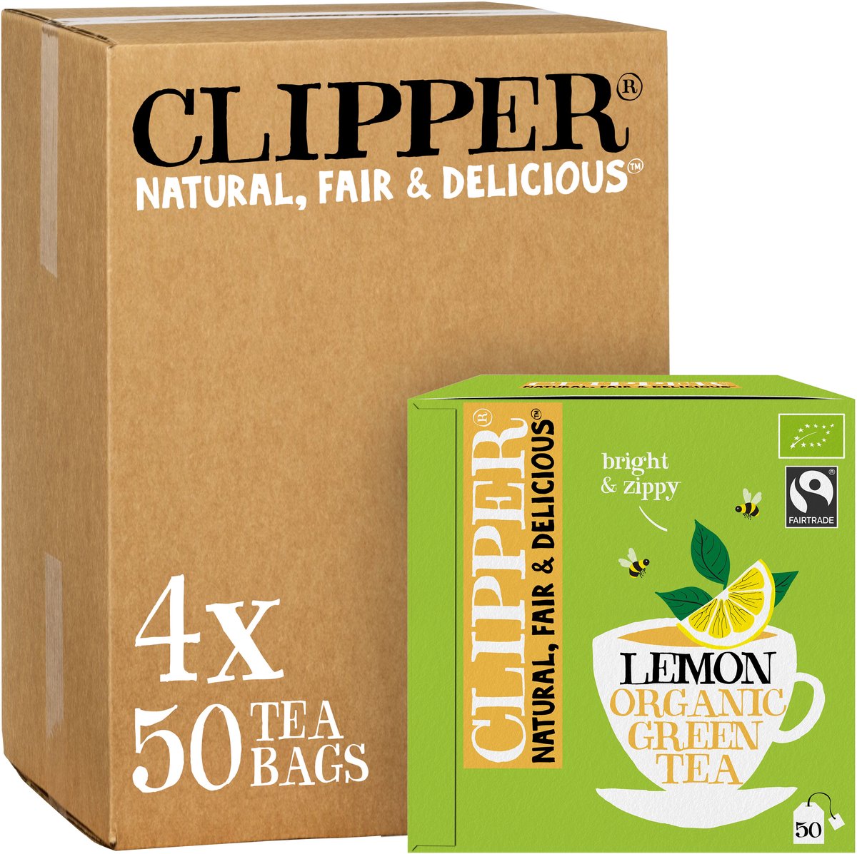 Clipper - Biologische Thee - Green Tea Lemon - Groene Thee Citroen - 4 x 50 theezakjes
