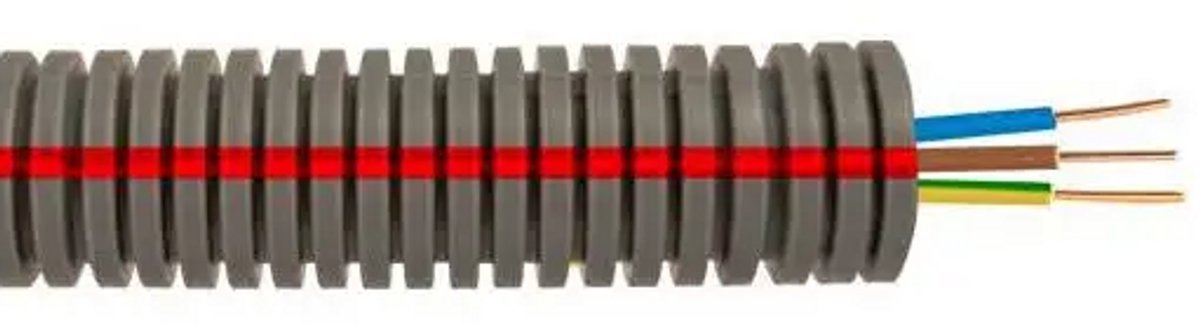 Pipelife Preflex flexibele buis 5/8 (16mm) met 3x2,5 mm2 VD-draad, rol 25 meter