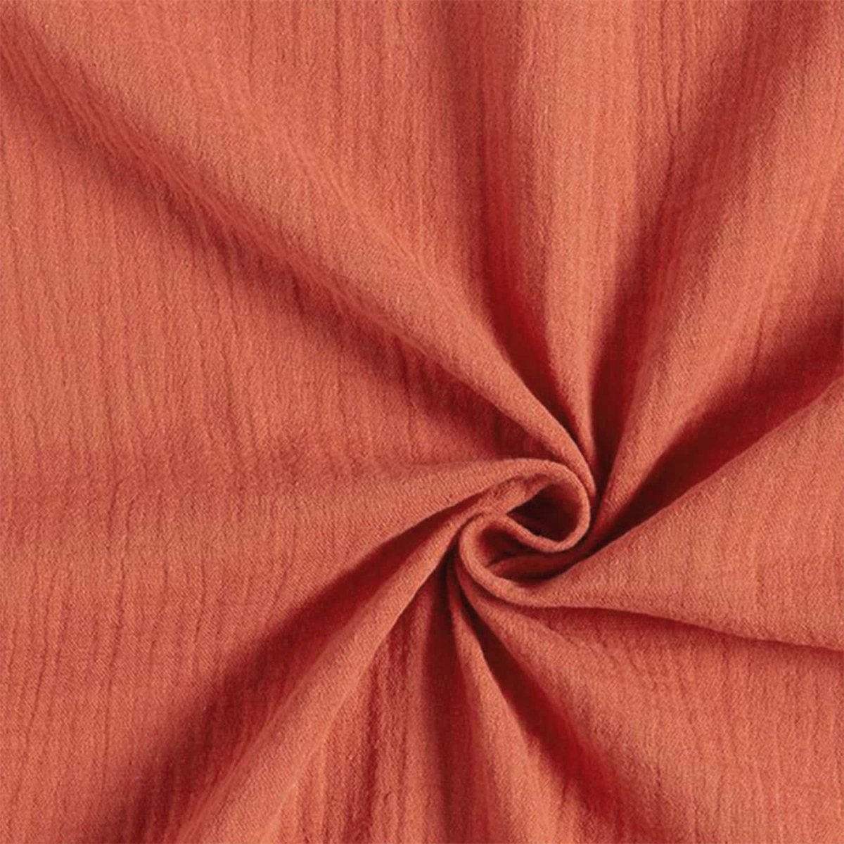 Craft Loom - Coupon van dubbele katoenen gaas stof - Terracotta 1m