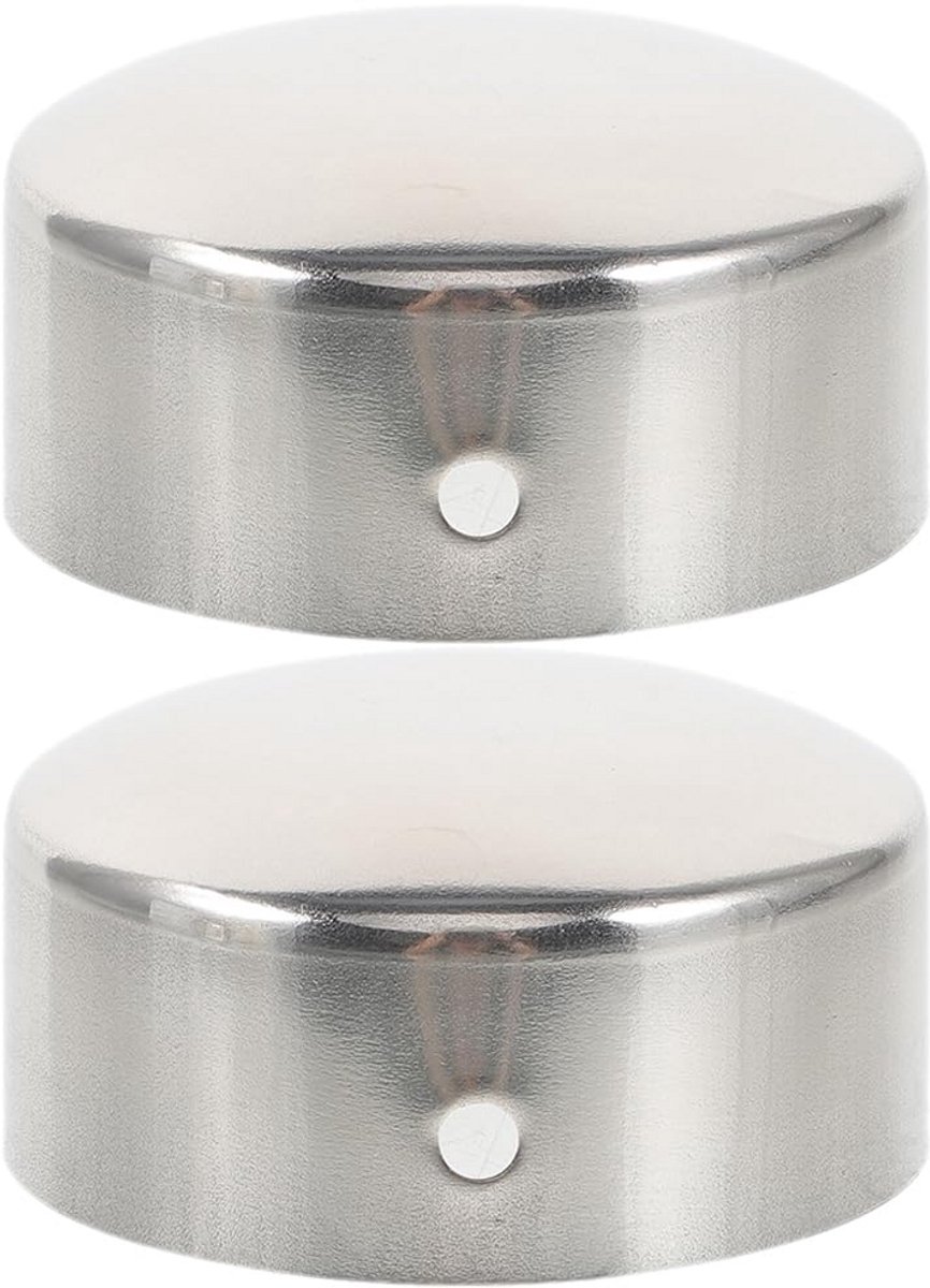 Set van 2 RVS Eindstukken voor Houten Trapleuning 38mm - Afdekkappen