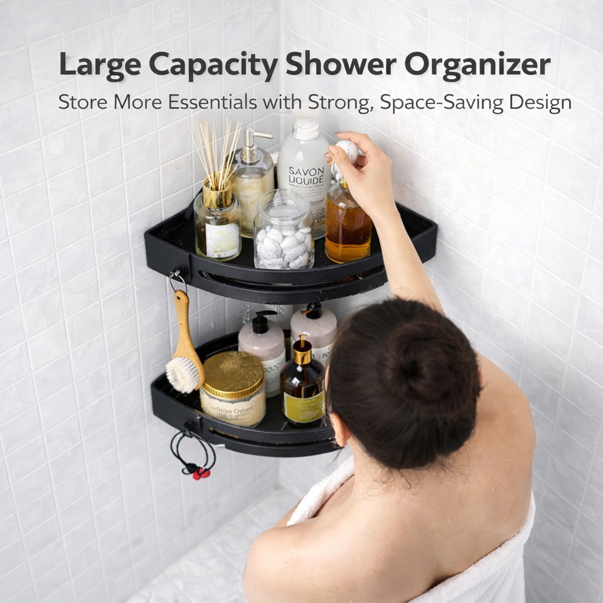 Plank Badkamer Douche Plank Opslag VEVOR 33,02 X 63,5 Cm Geen Tegel Douche Niche 304 Roestvrij Staal, Muur Badkamer Opbergnis Zonder Tegel Inbouw Nis Badkamer