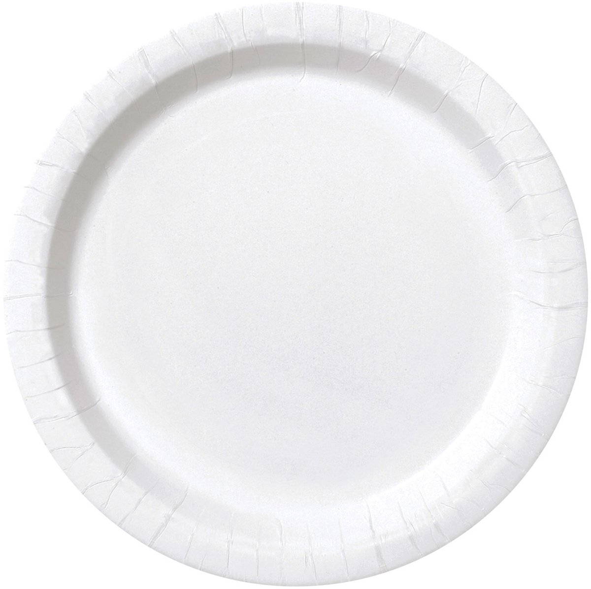 UNIQUE - 16 witte kartonnen borden 23 cm wegwerp rond