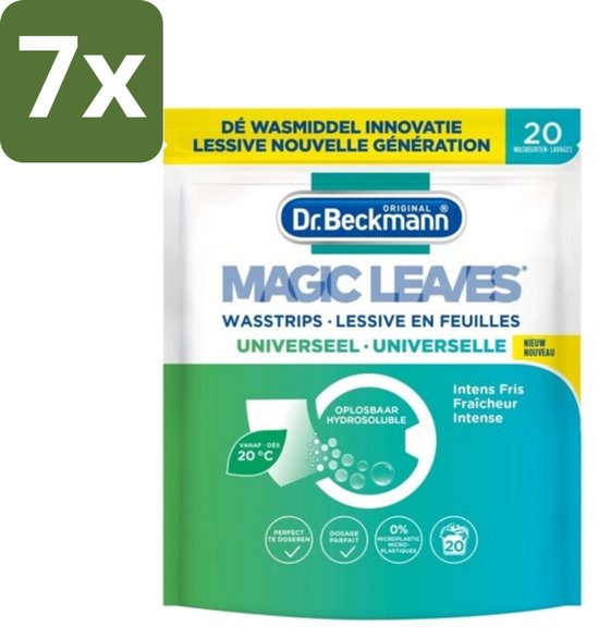 Dr. Beckmann Wasmiddeldoekjes Universeel 20 stuks per verpakking - Bulkverpakking - 7 stuks