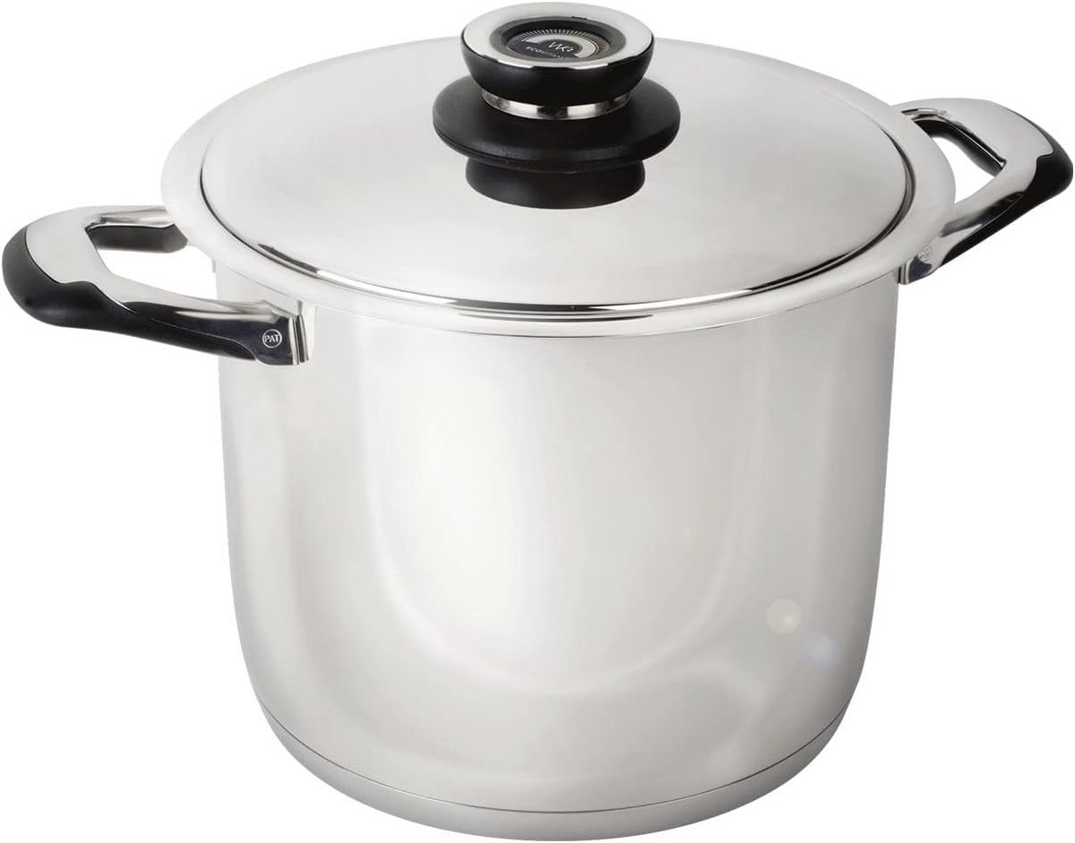 XXL Kookpan RVS Inox 18/10 met Thermometer en Bakeliet Handvatten, 24 cm