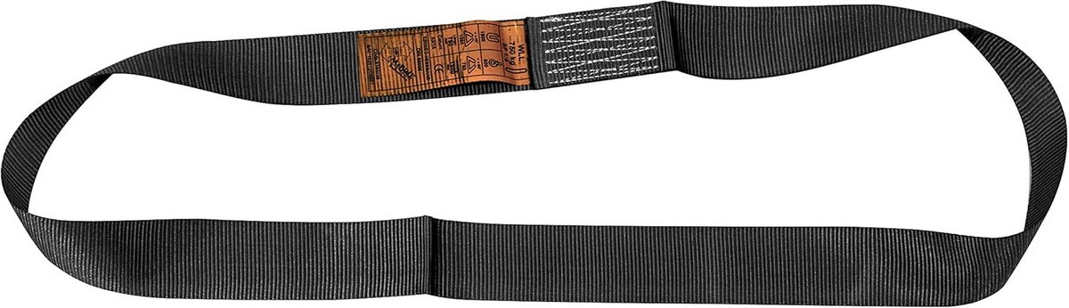 Wegwerpbare Hijsband Polyester 750 kg Werkbelasting Lengte 0.75 m Zwart
