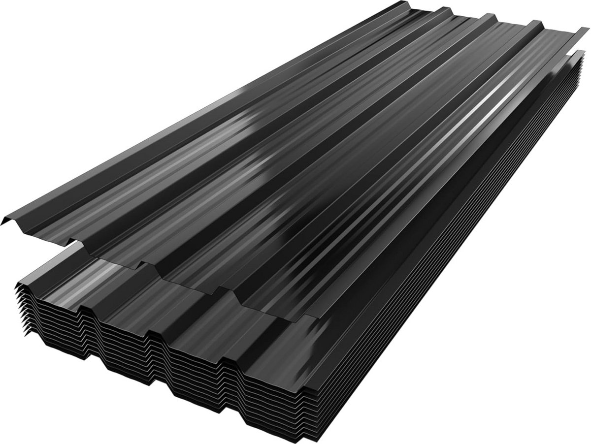 12-Pack Trapezium Plaat voor Dak en Wand - Verzinkt Staal - 6,99 m²