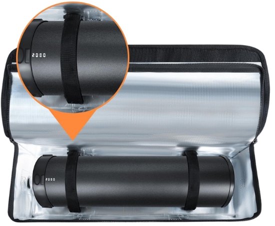 Bycleta Fatbike / Ebike Accutas - Waterdicht & Vuurvast tot 1400°C - Batterijtas fatbike - accu tas - 8 laags bescherming - 50×14×16cm - met laadgat - geschikt voor ouxi / qmwheel / engwe / v20 accus en meer van BYCLETA — afbeelding 4