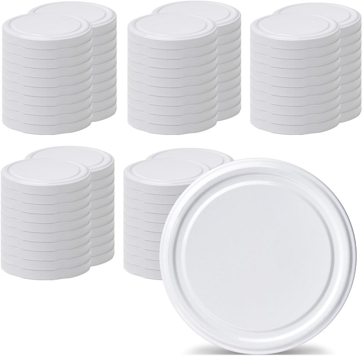 Glazen Deksel 110 mm Schroefdeksel Twist-Off Wit (100 stuks)