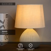 Lucide RAMZI - Tafellamp - Ø 18 cm - 1xE14 - Beige - Japandi