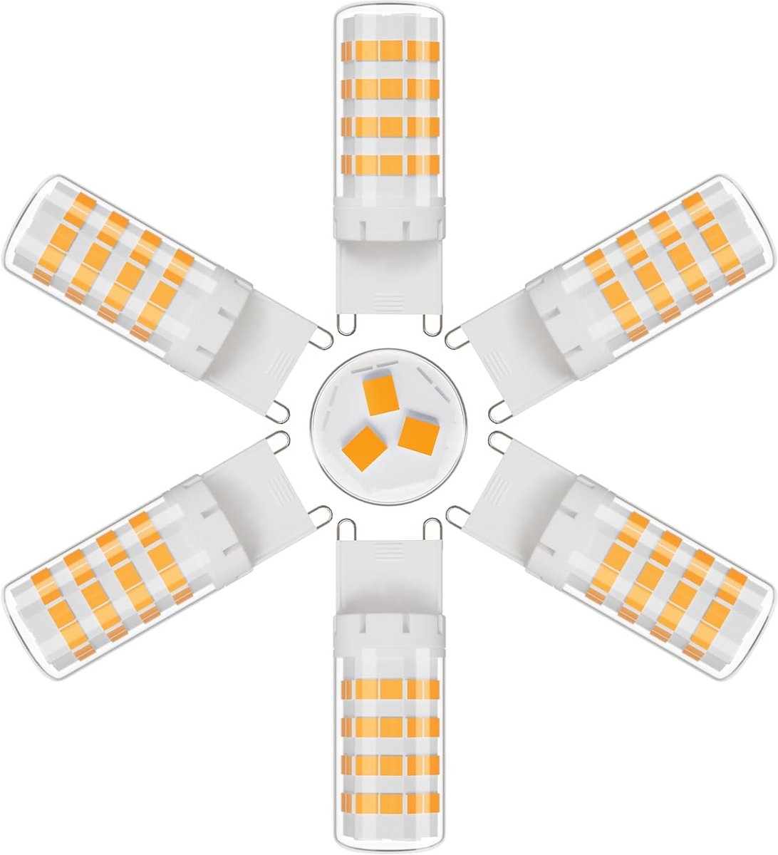 LED Lampen G9 Warm Wit Vervanging voor 450W Halogeen 6 Stuks