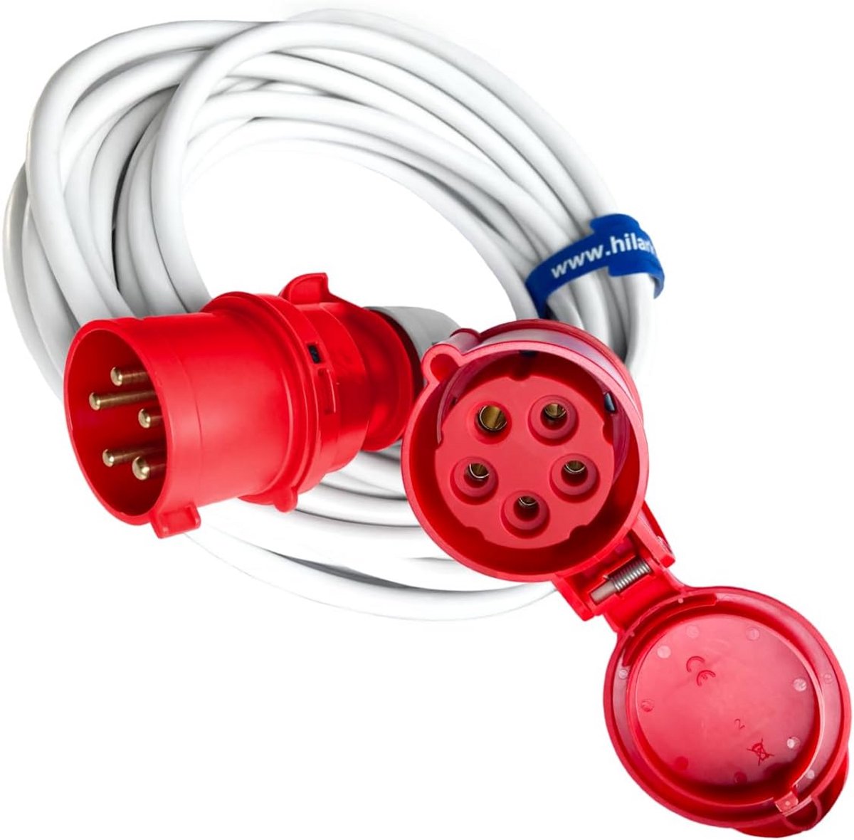 Sterke PVC Verlengkabel 30 Meter 5x2.5mm² voor Binnen en Buiten