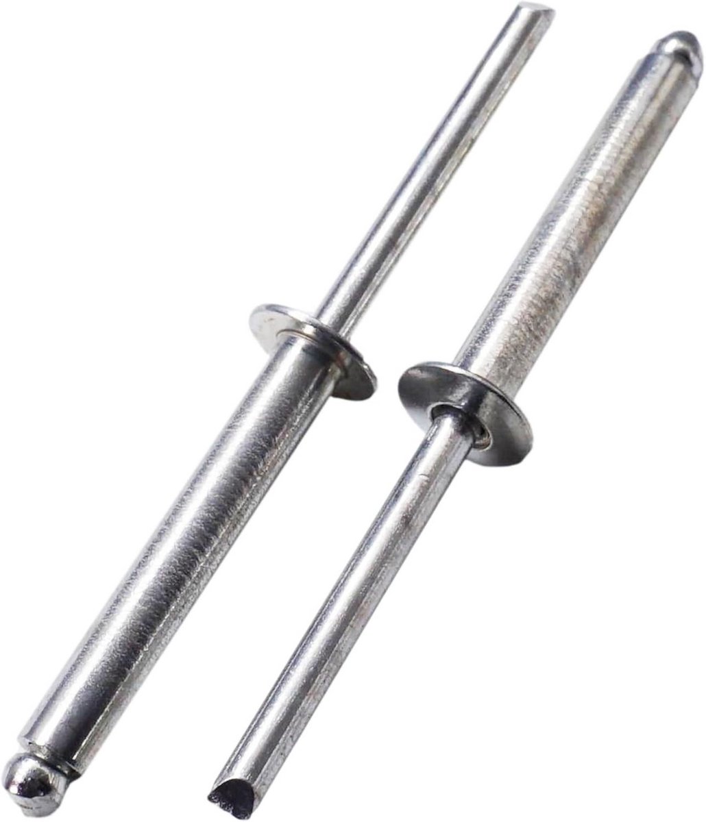 3.2 x 30 mm Verzinkte Stalen Blindklinknagels met Koepelkop (200 Stuks)
