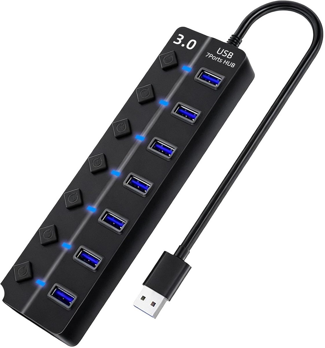 USB 3.0 Hub met 7 Poorten en 5 Gbps Snelheid
