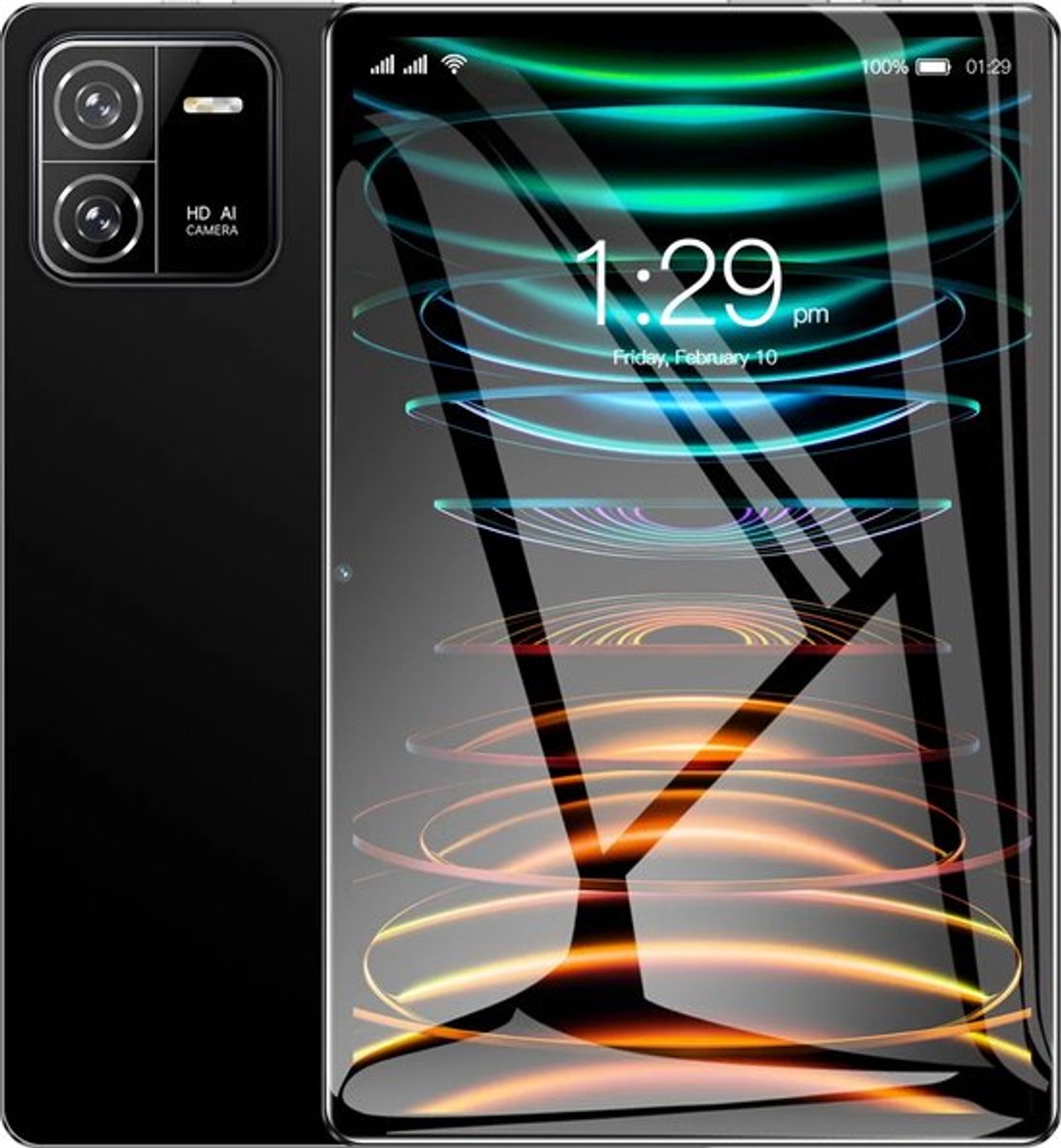 Android 13 Tablet 6 Pro – 16GB RAM + 512GB Opslag – 10.000mAh – 5G & WiFi – 4K HD Display – Zwart