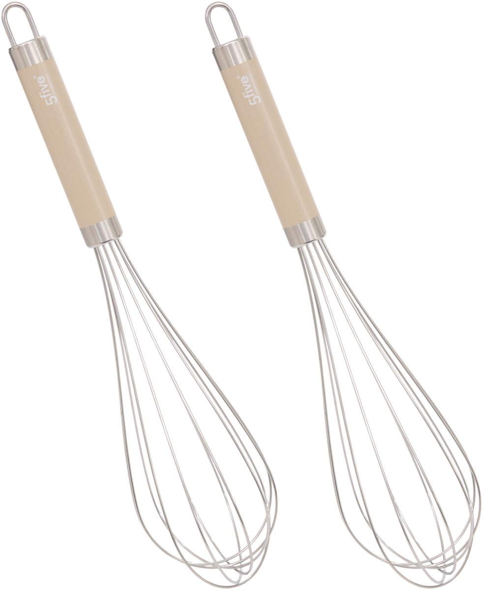 5Five garde Paris - 2x - 30 cm - RVS - aluminium - beige/zilver - keukengerei - klopper - klutser