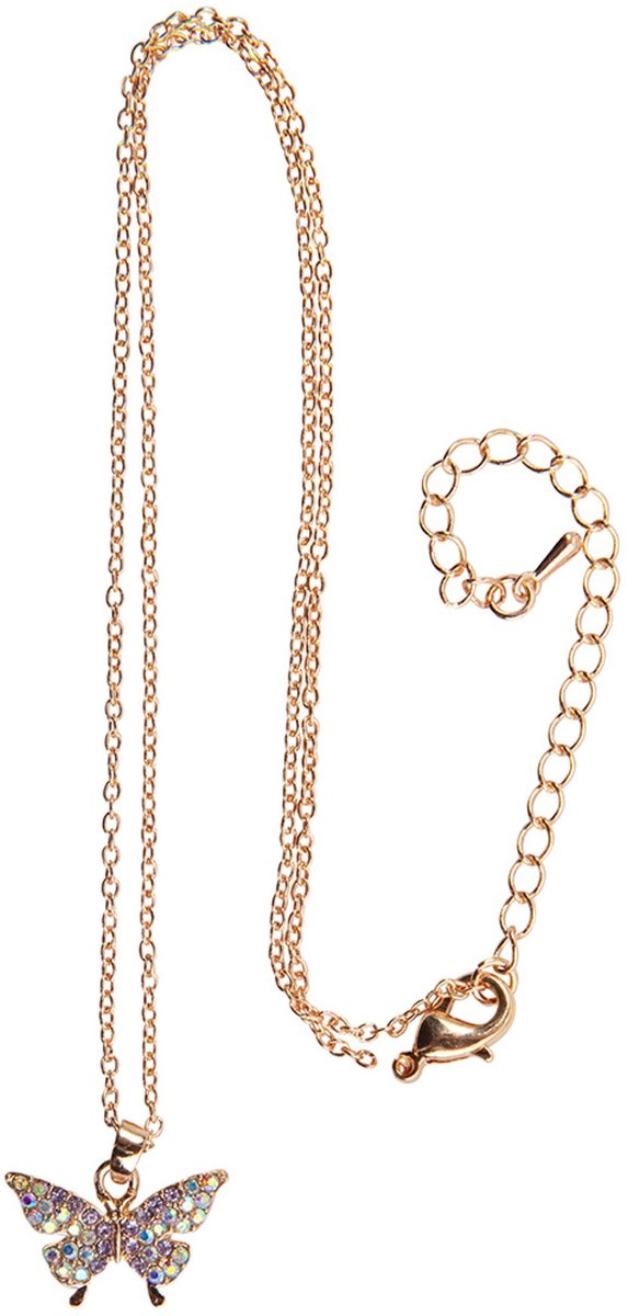 Great Pretenders - Vlinderketting met strass - roze