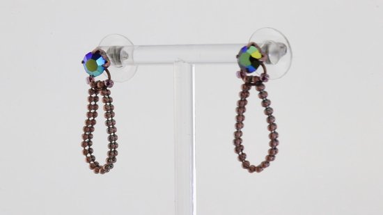 Boucle d'oreille Behave avec pierre et pendentif en forme de goutte