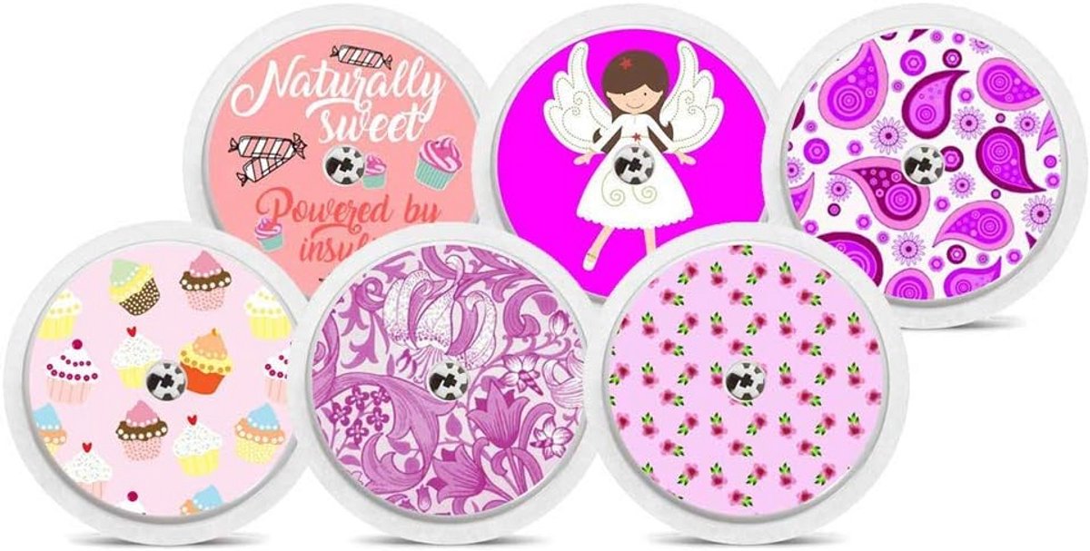 Set van 6 Decoratieve Stickers voor Freestyle Libre Sensor