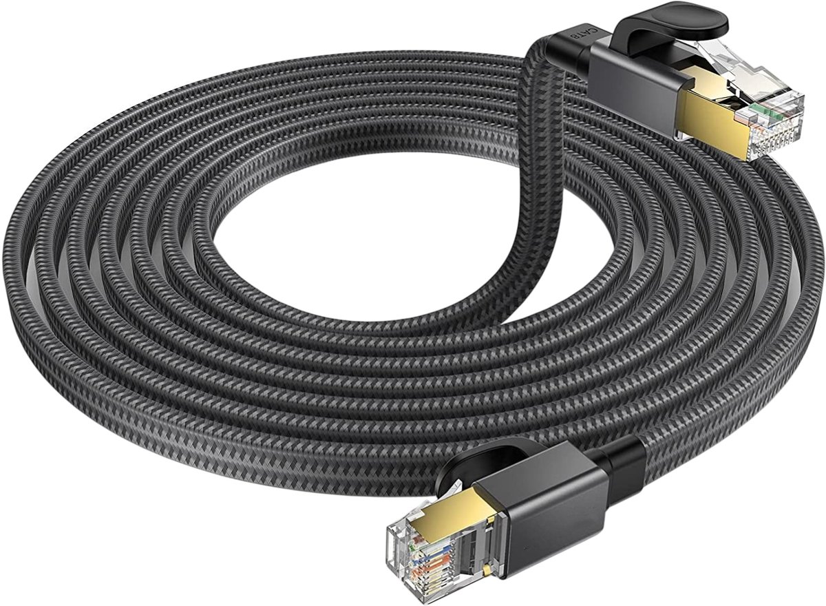 Image of Internetkabel - Ethernet kabel cat 8 - UTP kabel RJ45 - Netwerkkabel - Internet kabel - Internetkabels - 1 Meter