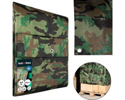 KOTARBAU® Afdekzeil - Polyethyleen - 4 x 4 m - Camouflage - 90 g/m² - Waterdicht - Zeil Afdekking - Beschermzeil voor Meubels - Afdekzeil uv-bestendig