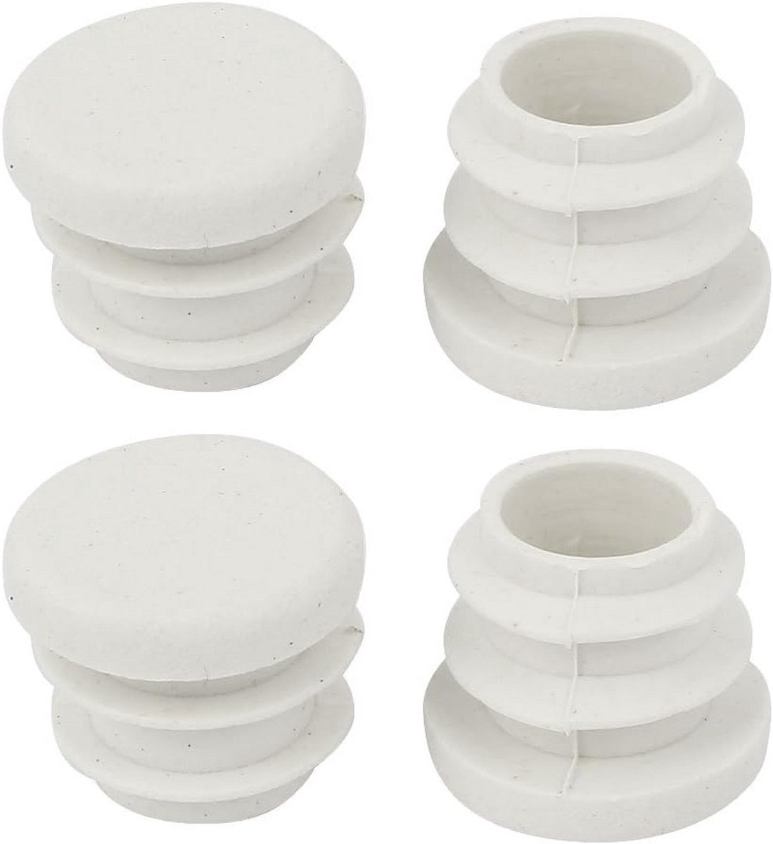 4x Ronde Stofkappen voor Buis en Poten - 15mm Diameter - Buisdoppen en Meubelbeschermers