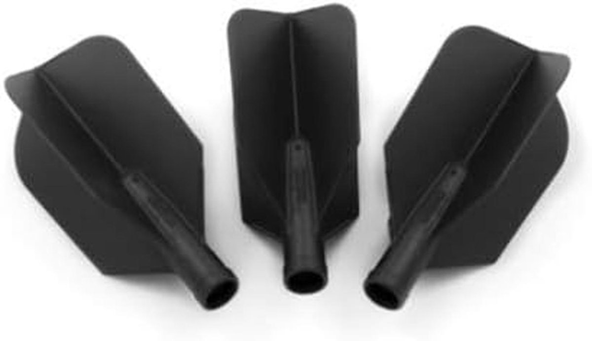 Dart Flights - Tero AK4 - Darts Spelen - Specifiek Systeem - Slim - Zwart