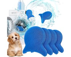 4-delige huisdierhaarverwijderaars voor de was - Herbruikbaar hulpmiddel voor het verwijderen van honden- en kattenhaar - Verwijdert effectief huisdierhaar, pluisjes en huidschilfers van beddengoed en kleding - Geschikt voor wasmachines en drogers