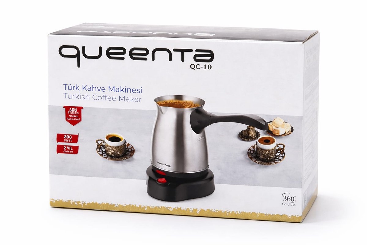 Turkish Coffee Maker – 300 ml – Stainless Steel Pot – 800W - 6 Coffe