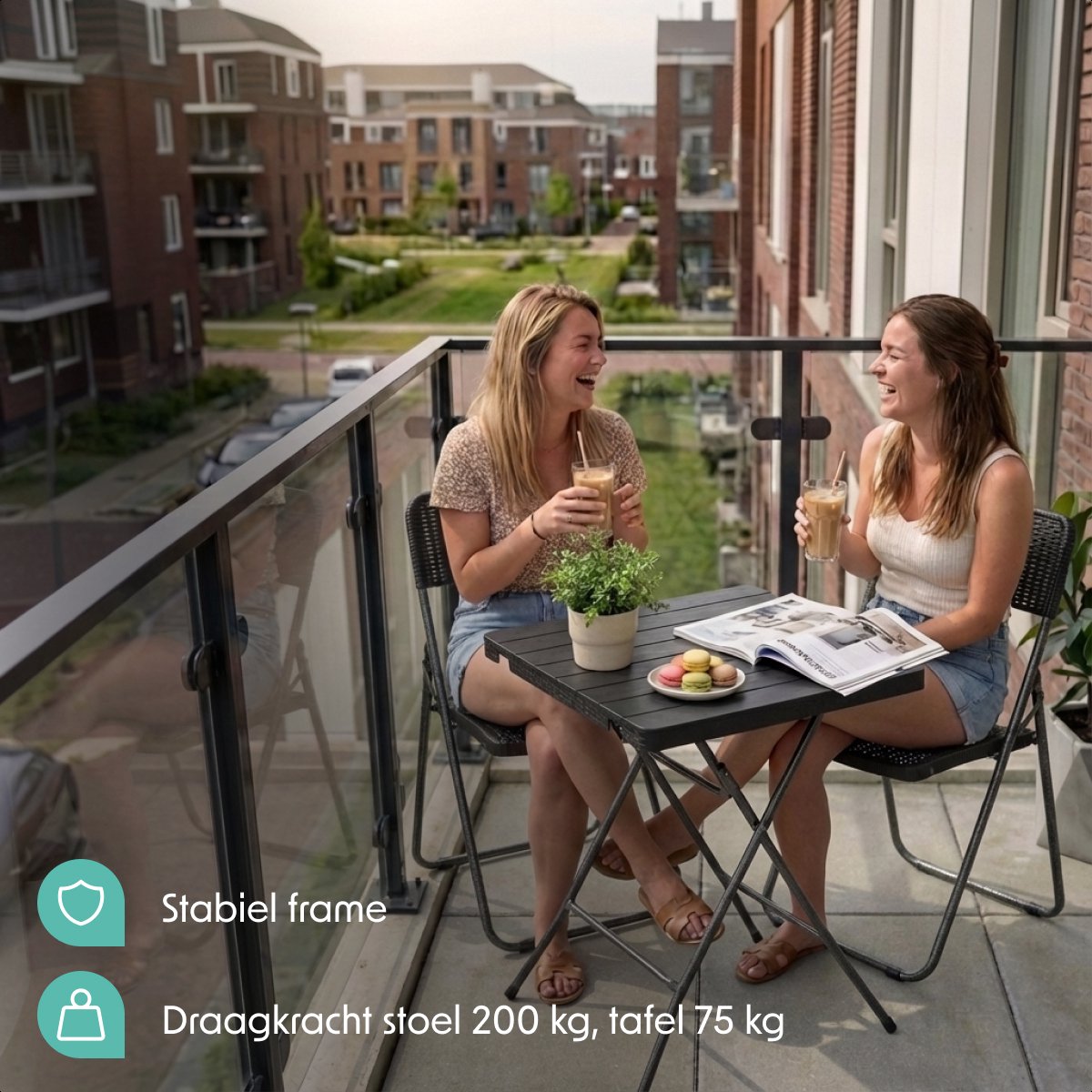 LifeGoods LifeGoods Klapstoelen met Tafel Bistroset - afbeelding 5