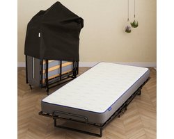 Best Life Vouwbed Lattenbodem 90x200 - Opklapbed 1 Persoons - Plooibed met Matras - Logeerbed Inklapbaar