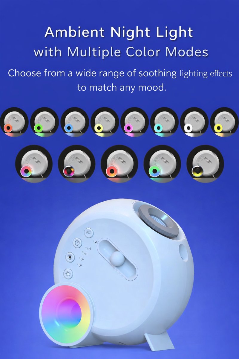 Galaxy Projector met Meteor Effect – RGB Sterrenhemel Projector – Sterren Projector – Bluetooth Speaker – Nachtlamp & Sfeerlamp – LED Galaxy Light – Projector – met Afstandsbediening – foto 6