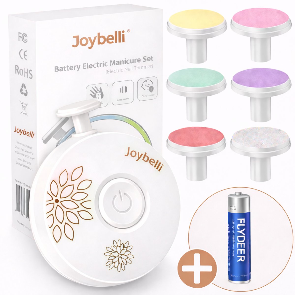 Joybelli® Elektrische Baby Nagelvijl - Nagelvijl baby - Elektrische Nagelvijl Baby - Baby Nagelvijl - Nagelvijlen - Baby Nagelverzorging - Manicureset baby - kraamcadeau