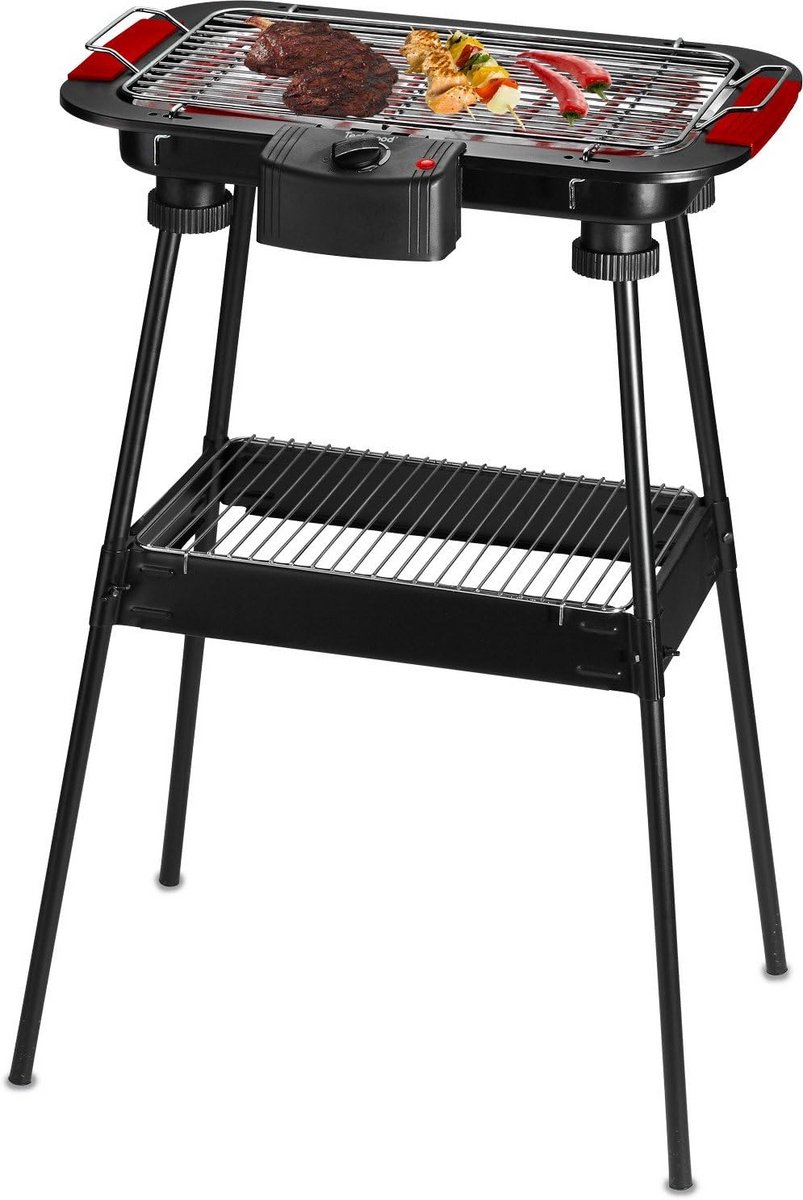 Elektrische Tafelgrill en Staande BBQ met Voet voor Binnen en Buiten