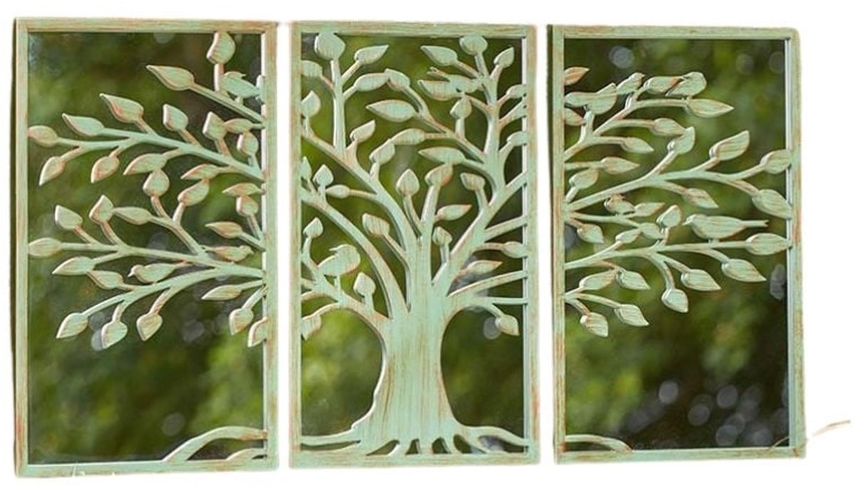 Smart Garden Products Spiegel Tree of Life - 90 x 50 cm - Verdigris - 3 delen