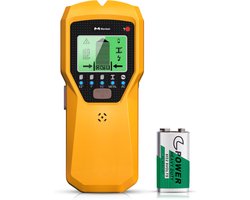 Membeli Leidingzoeker - Voor Hout, Metaal & Kabels - Leidingdetector & Kabelzoeker - Stud Finder Muurscanner - 5 in 1 Detector met LCD-Scherm
