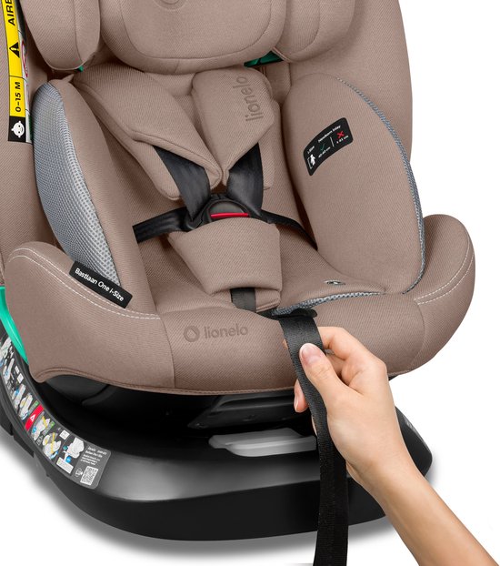 Lionelo Bastiaan One - i-Size Autostoeltje 4in1 - 360° EasyTurn - ISOFIX & TopTether - Groep 0-1-2-3 - 40-150cm - R129 Goedgekeurd - Geavanceerde Zijbescherming - Memory Foam Hoofdsteun - 13-standen Verstelbaar - 4-traps Rugleuning - DriSeat Inzet van LIONELO — afbeelding 2