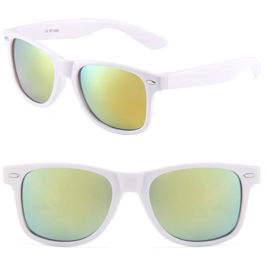 Fako Fashion - Zonnebrillen Set Wit - Heren Zonnebril - Dames Zonnebril - Classic - UV400 - Wit Frame - Set - 3 Stuks van Merkloos — afbeelding 2