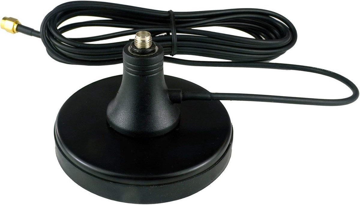 Extra Grote Magnetische Antennevoet (3 Inch) met SMA Kabel voor 3G/4G LTE, GPS en Ham Radio