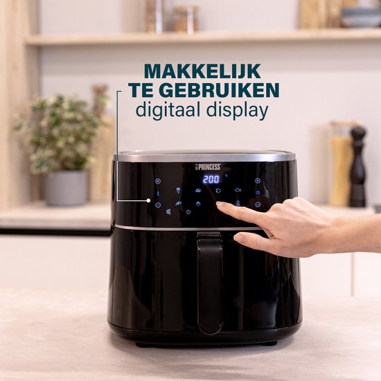 Princess Digital Airfryer 6 liter 182238 • Metallic • de Bijenkorf
