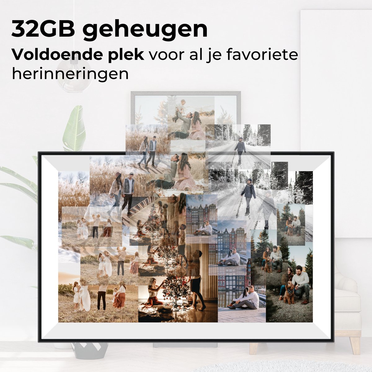 Naevy Digitale Fotolijst 15.6 Inch – XL – Full HD – WiFi Verbinding & Touchscreen – Frameo App – Fotokader – 32 GB Intern Geheugen — cadeau in Wonen & Interieur - foto 8