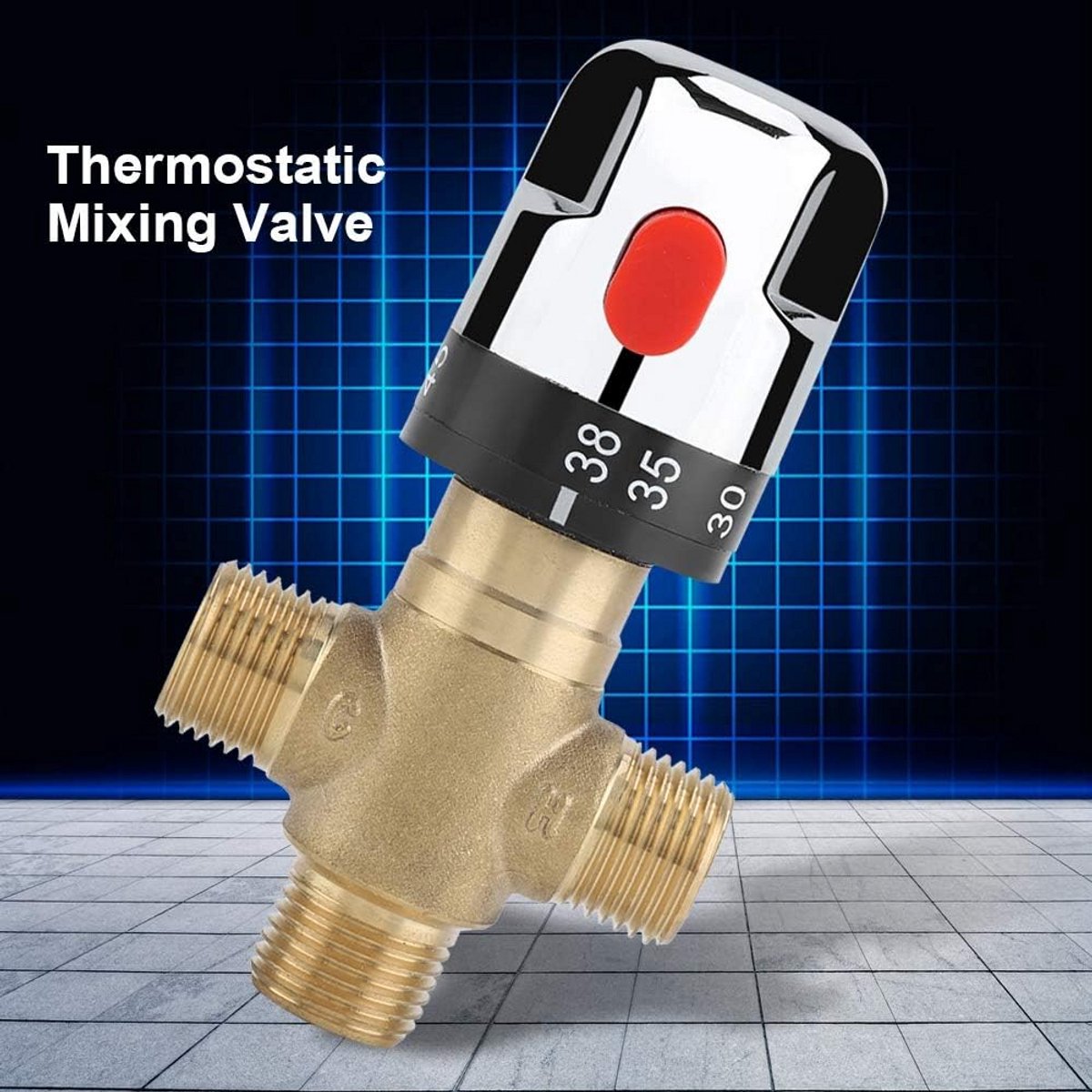 Thermostatische mengkraan voor leidingwater met temperatuurregeling