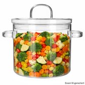 OLLA Glazen Kookpan met Deksel MEDIUM van Borosilicaatglas - 50094