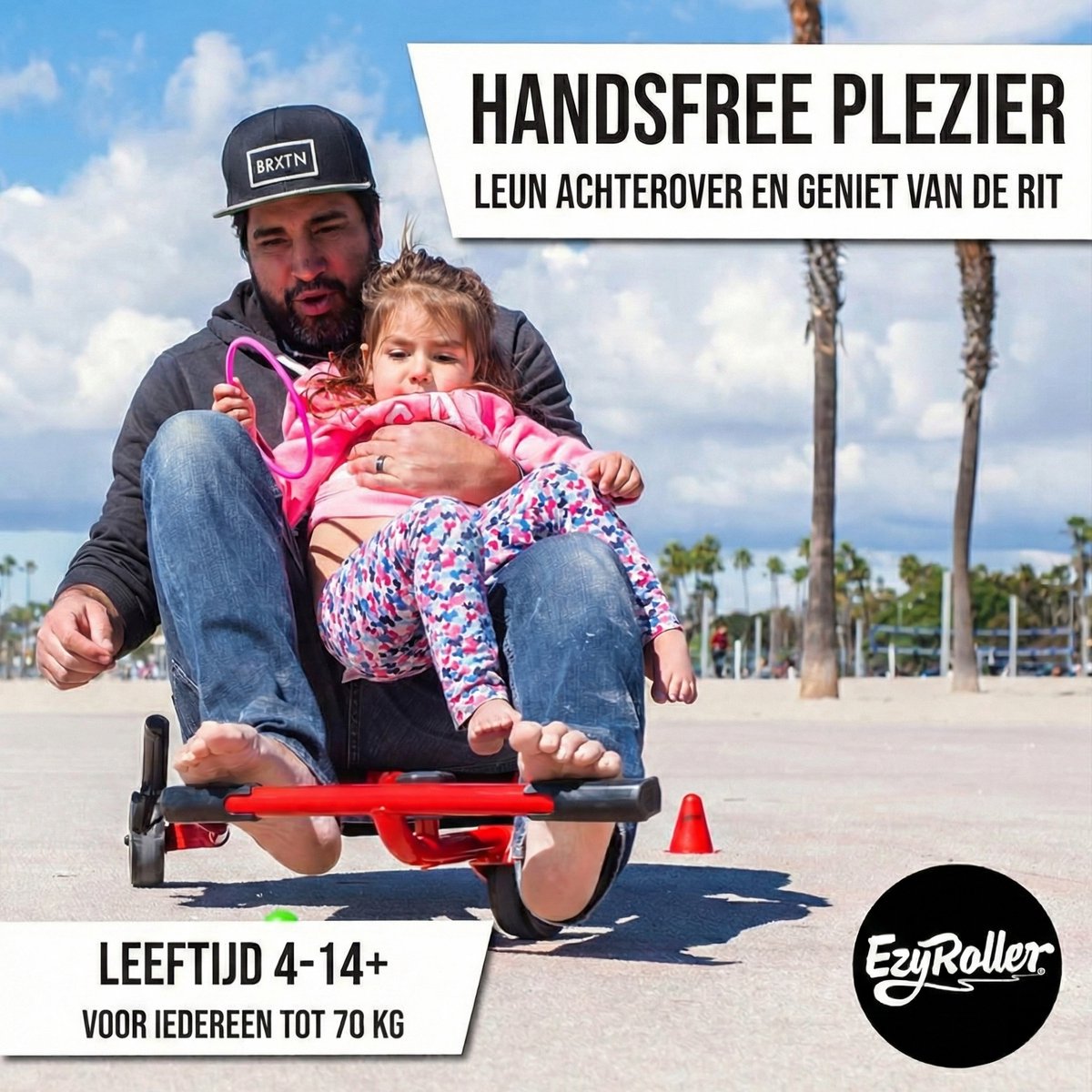 EzyRoller Classic X skelter - Waveroller voor kinderen 4 tot 14 jaar of 99 tot 137 cm - Verstelbare driewieler - Zwart — afbeelding 6